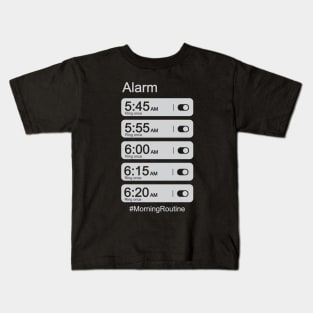 Morning Routine Alarm Clock Kids T-Shirt